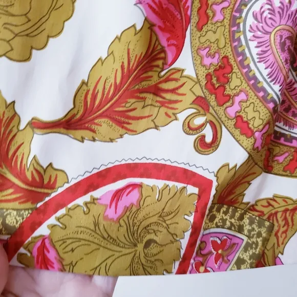 Vintage Milly Silk Paisley Print Skirt