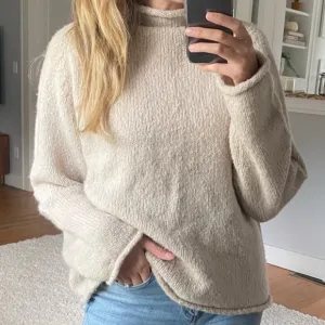 Vintage Northern Reflections cream off white turtleneck wool blend cozy sweater