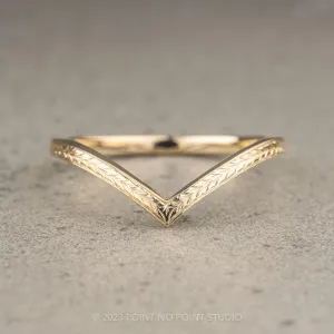 Vintage Vivian Wedding Band, 14k Yellow Gold