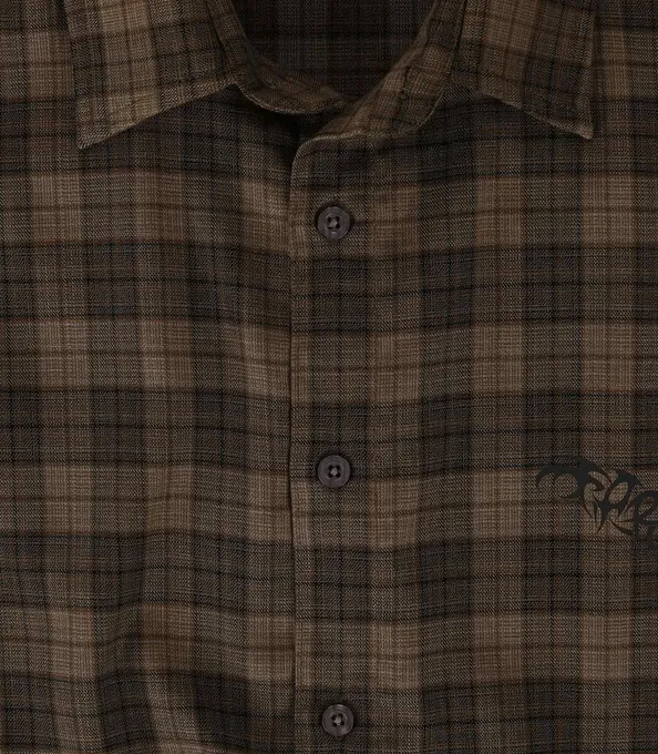 VIVIAN LS CHECK SHIRT - CHOCOLATE