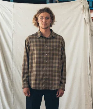 VIVIAN LS CHECK SHIRT - CHOCOLATE
