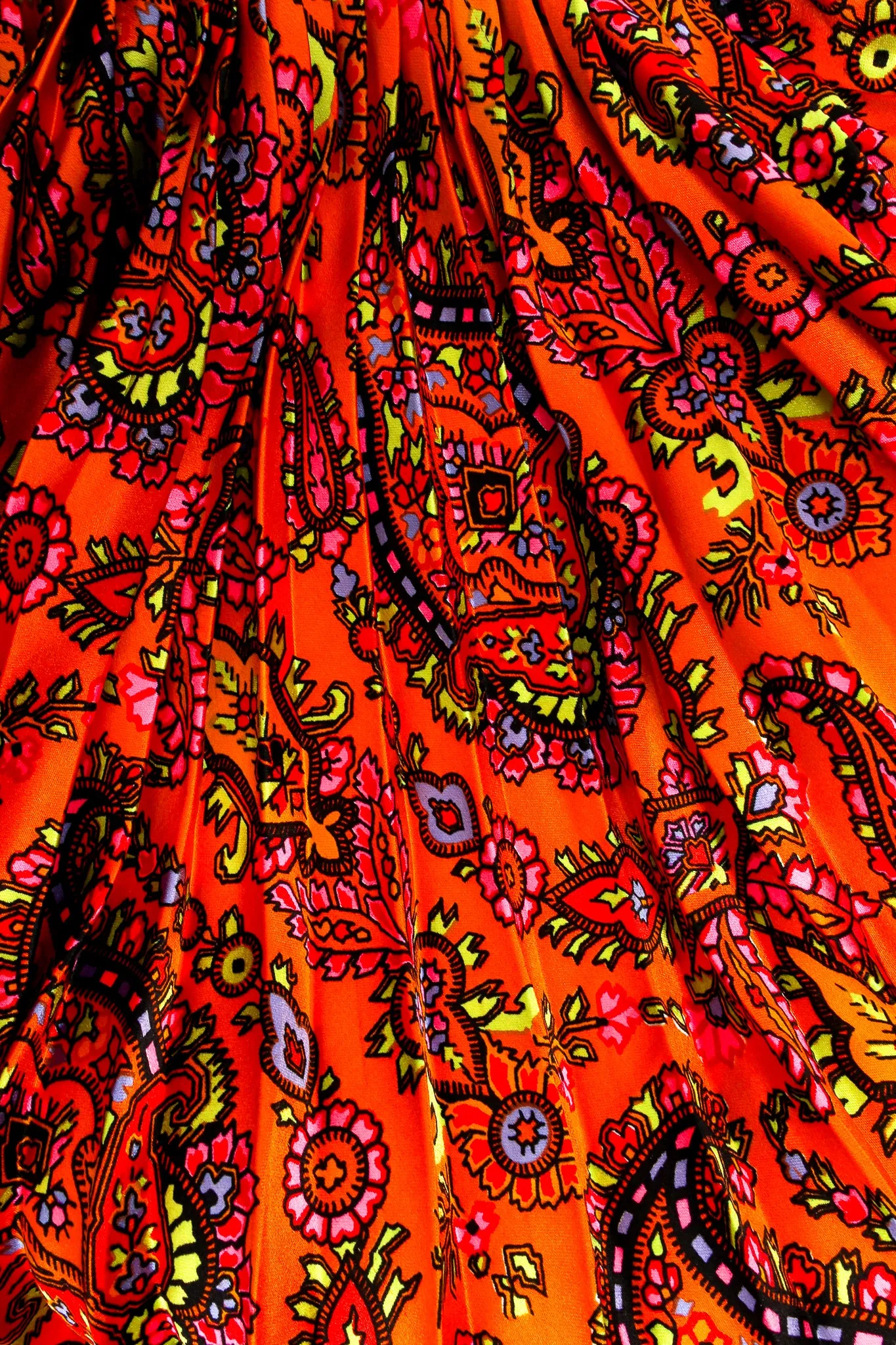 Wide Leg Paisley Silk Jumpsuit