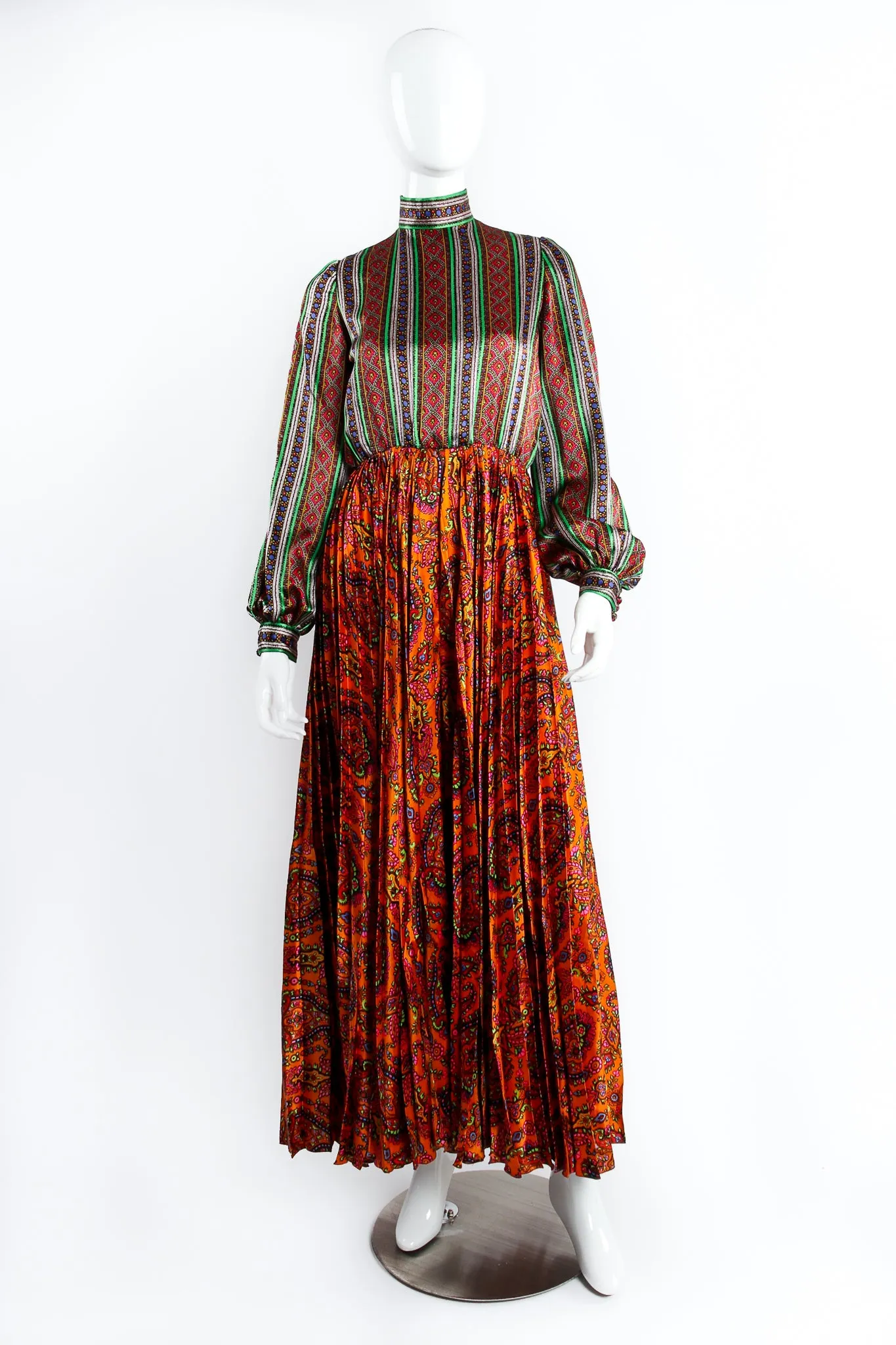 Wide Leg Paisley Silk Jumpsuit