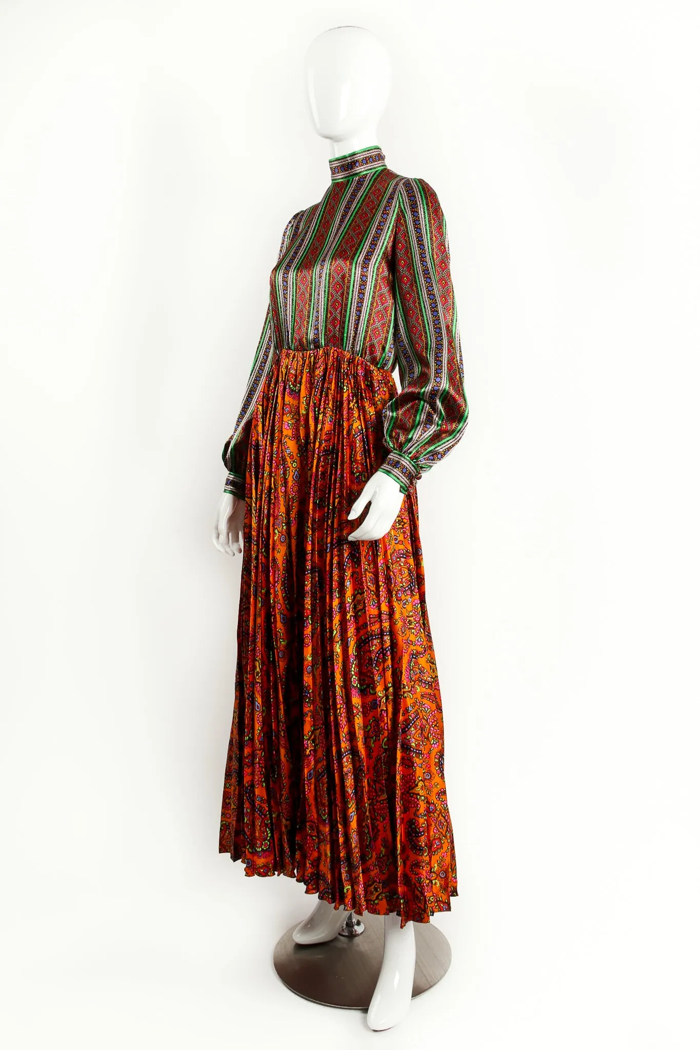 Wide Leg Paisley Silk Jumpsuit