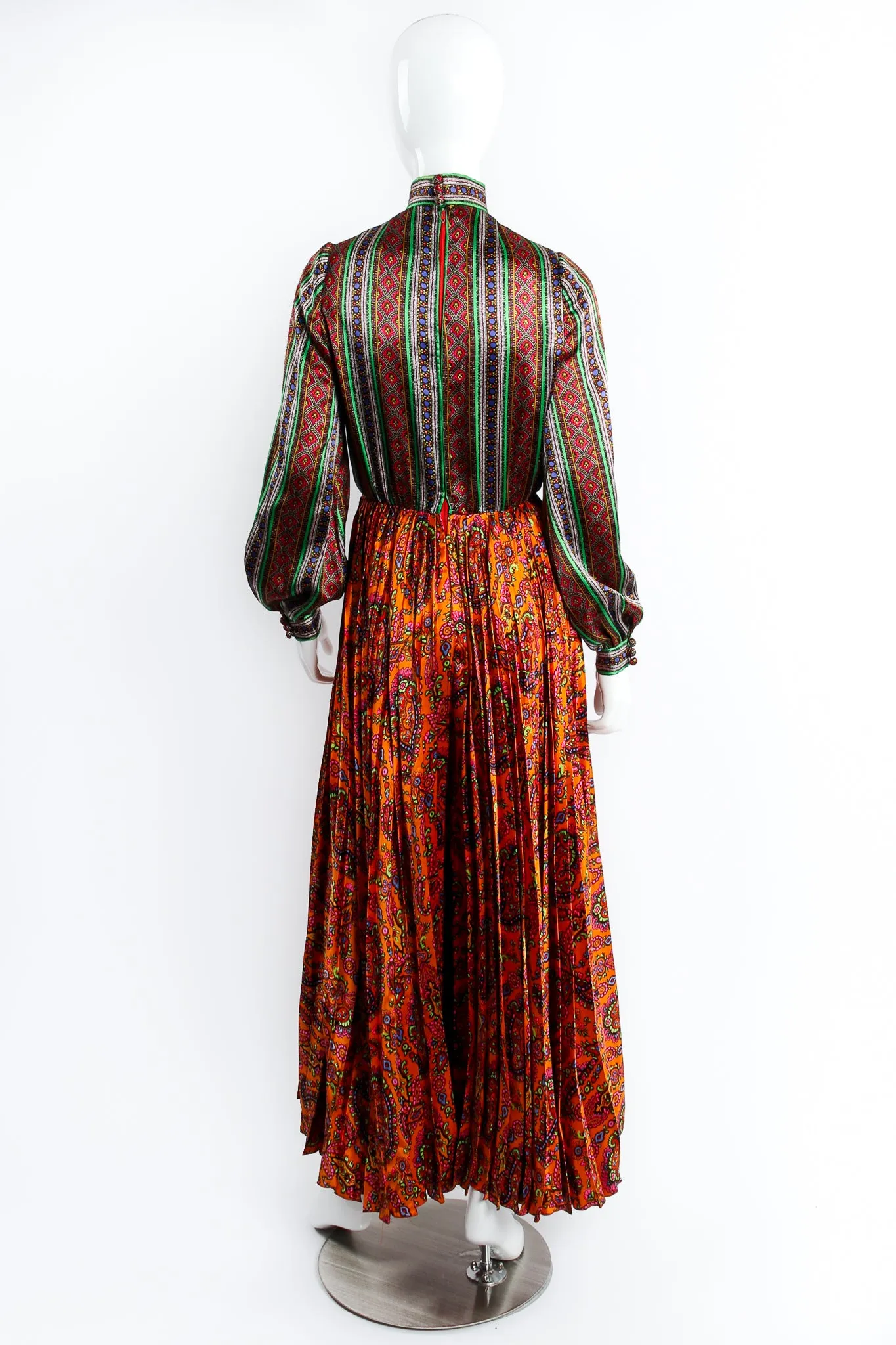 Wide Leg Paisley Silk Jumpsuit