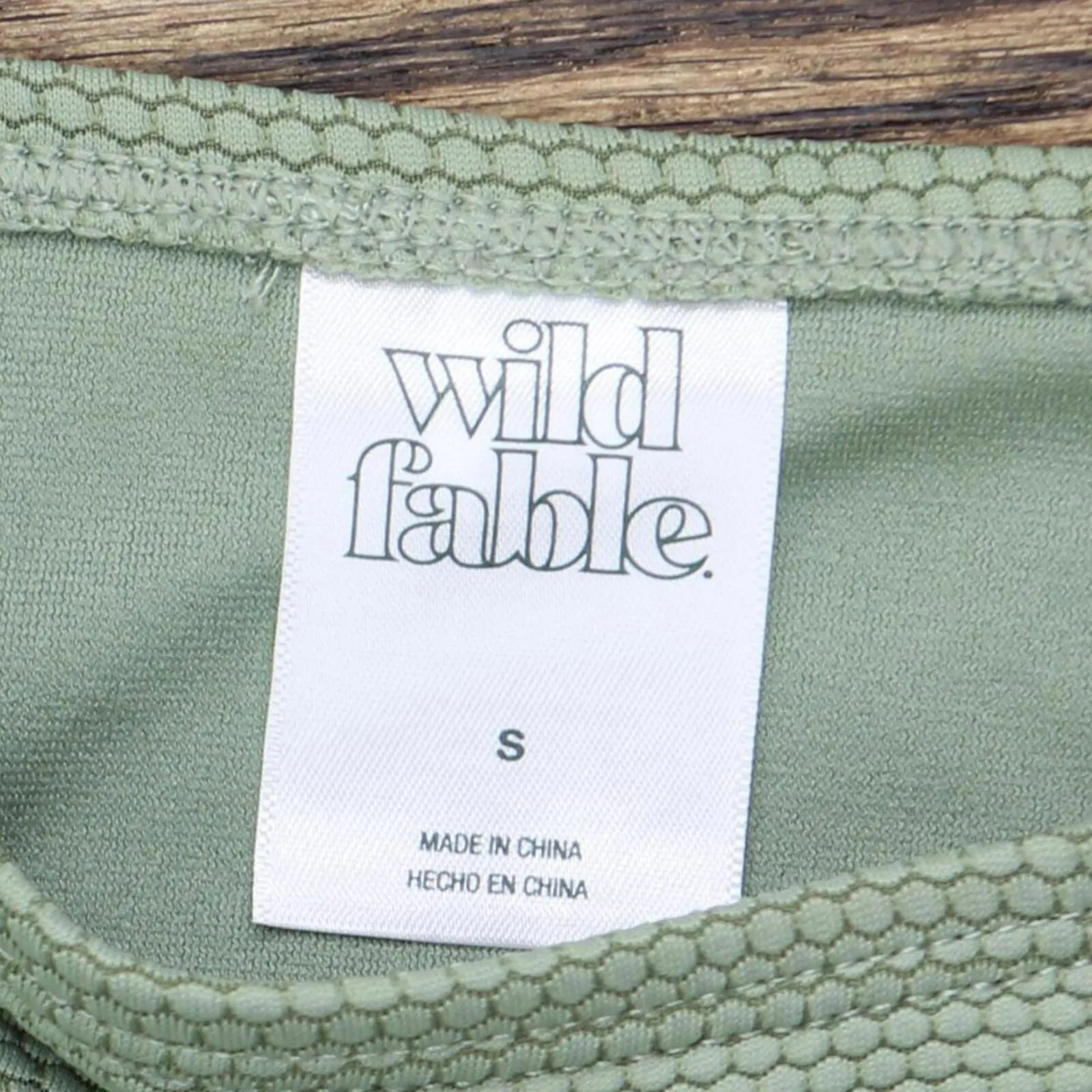 Wild Fable Pique Textured High Leg Cheeky High Waist Bikini Bottom PID-G84EPG