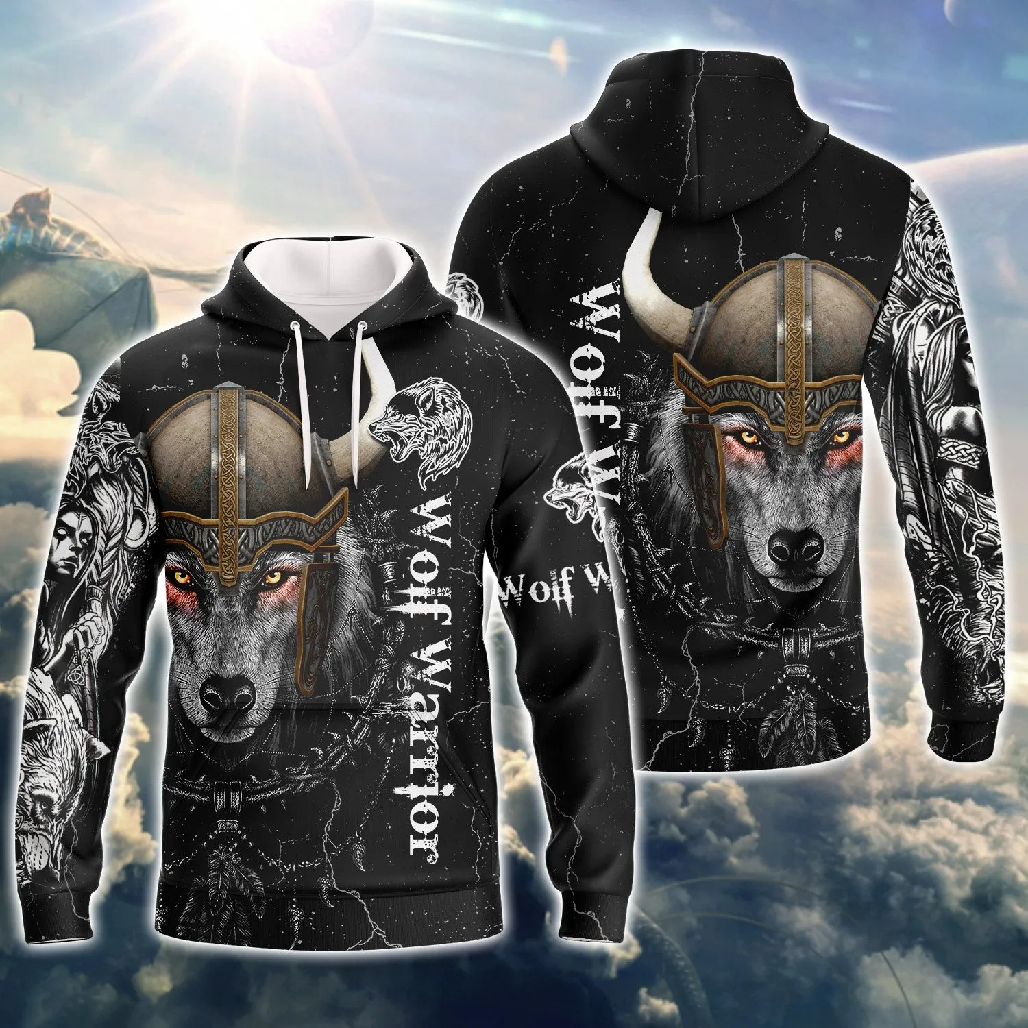 Wolf Warrior Tattoo 3D Full Print Shirts