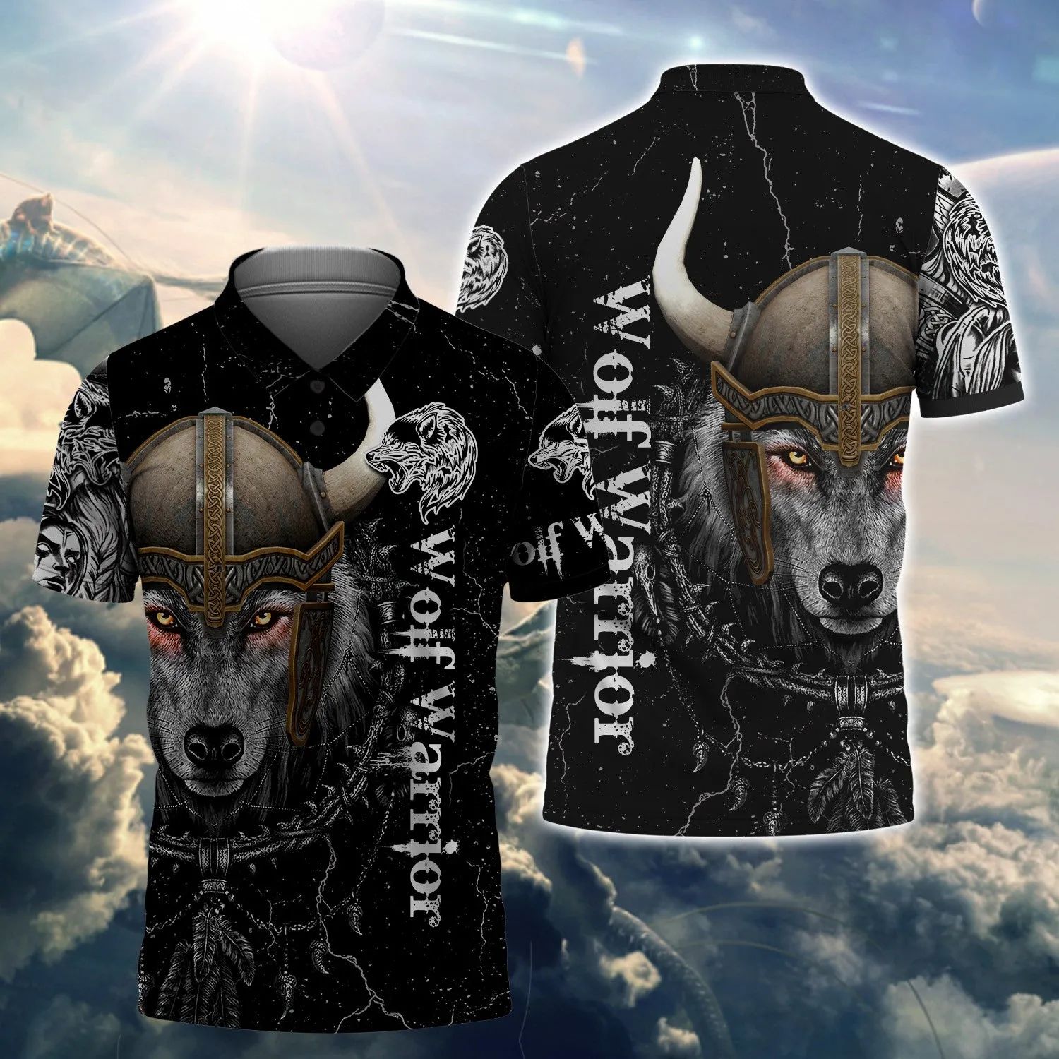 Wolf Warrior Tattoo 3D Full Print Shirts