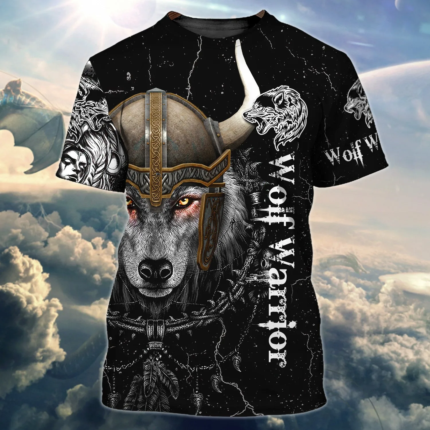 Wolf Warrior Tattoo 3D Full Print Shirts