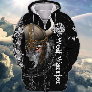 Wolf Warrior Tattoo 3D Full Print Shirts