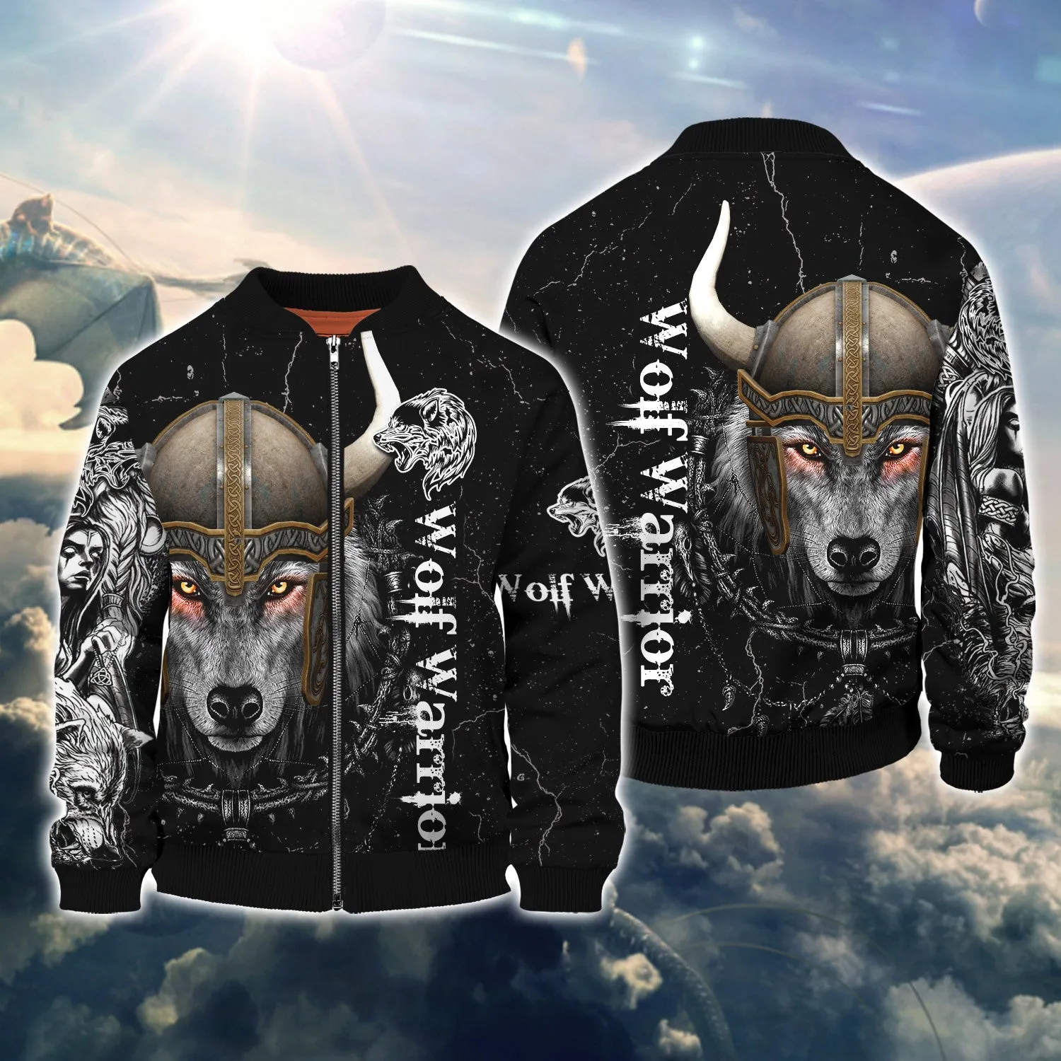 Wolf Warrior Tattoo 3D Full Print Shirts