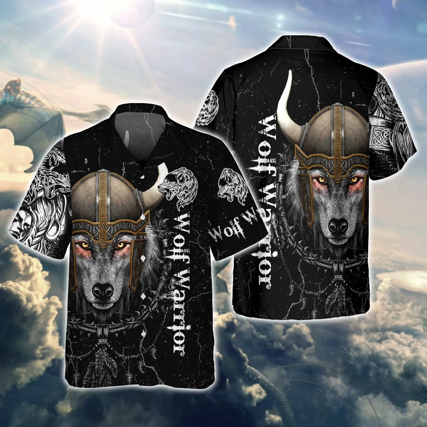 Wolf Warrior Tattoo 3D Full Print Shirts