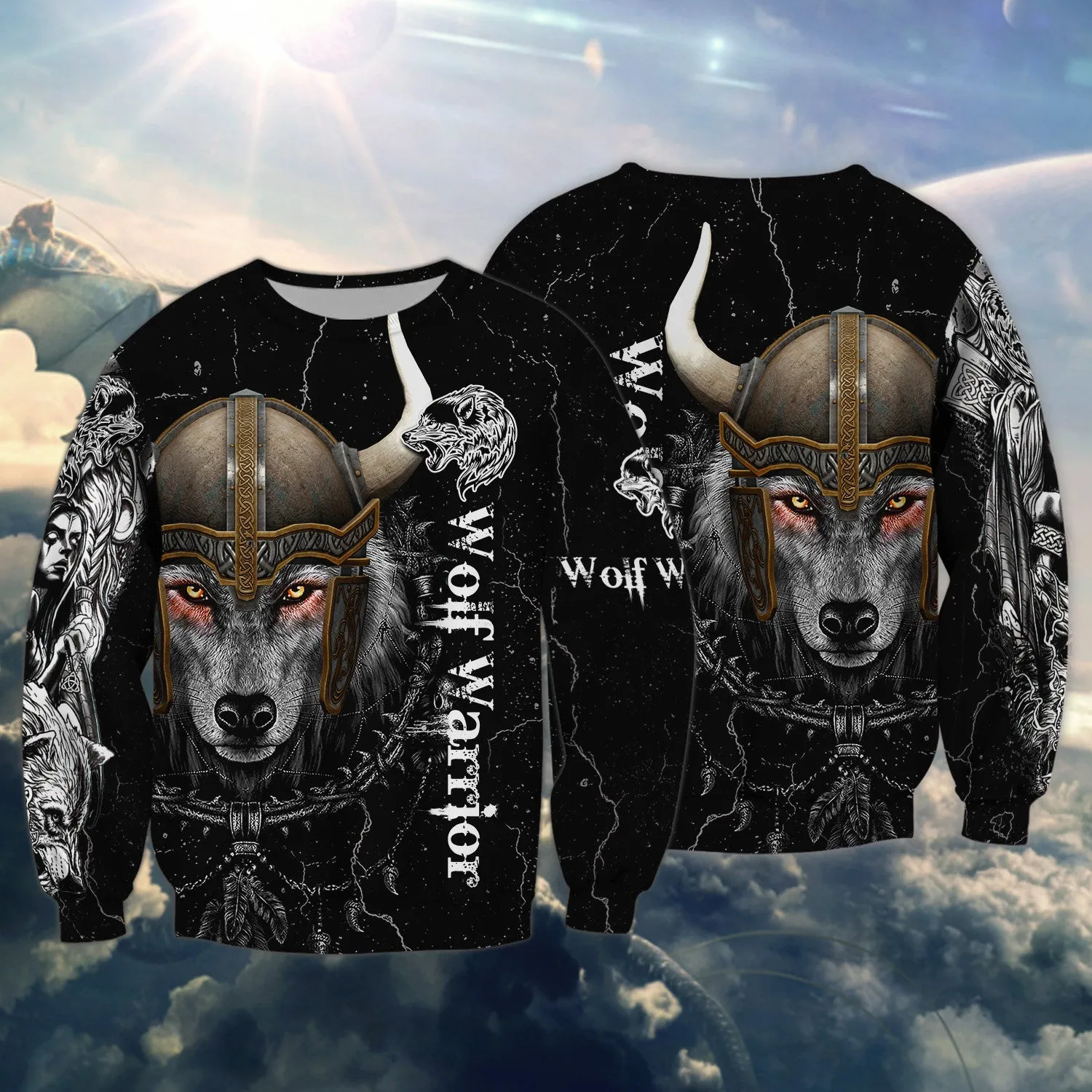 Wolf Warrior Tattoo 3D Full Print Shirts