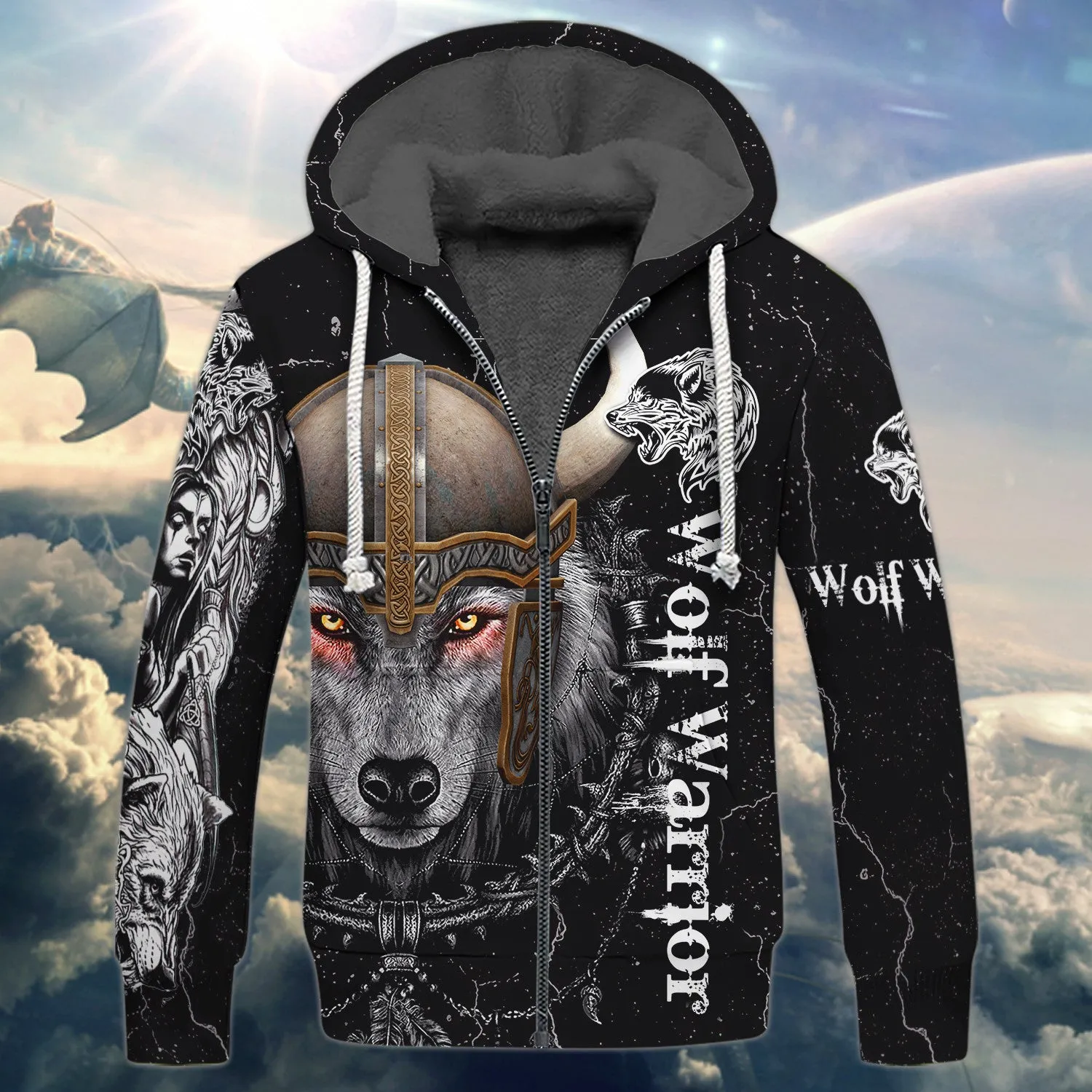 Wolf Warrior Tattoo 3D Full Print Shirts