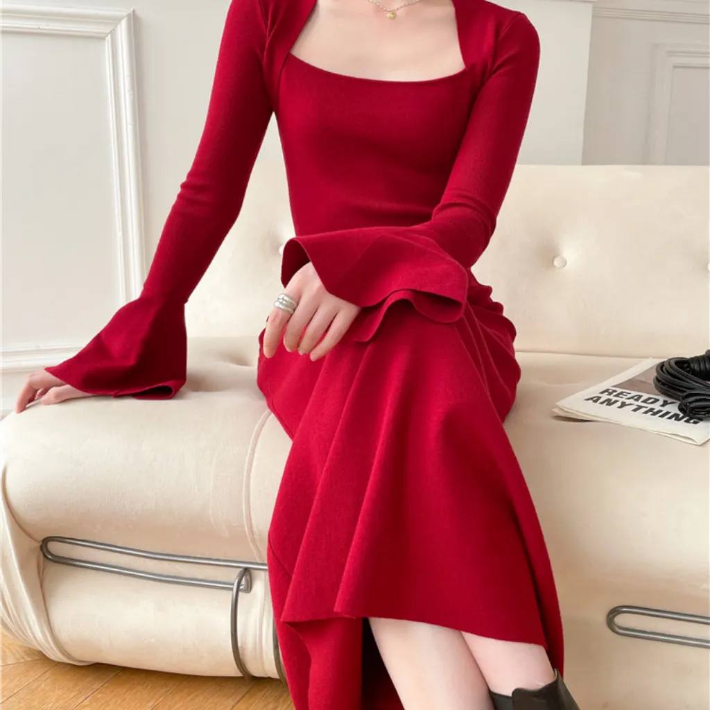 Women's Simple Solid Color Slim Dress