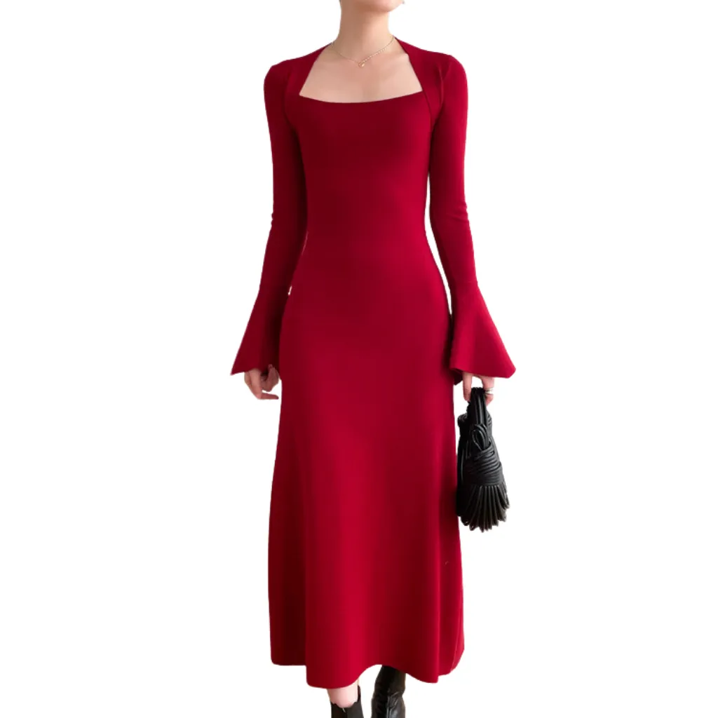 Women's Simple Solid Color Slim Dress