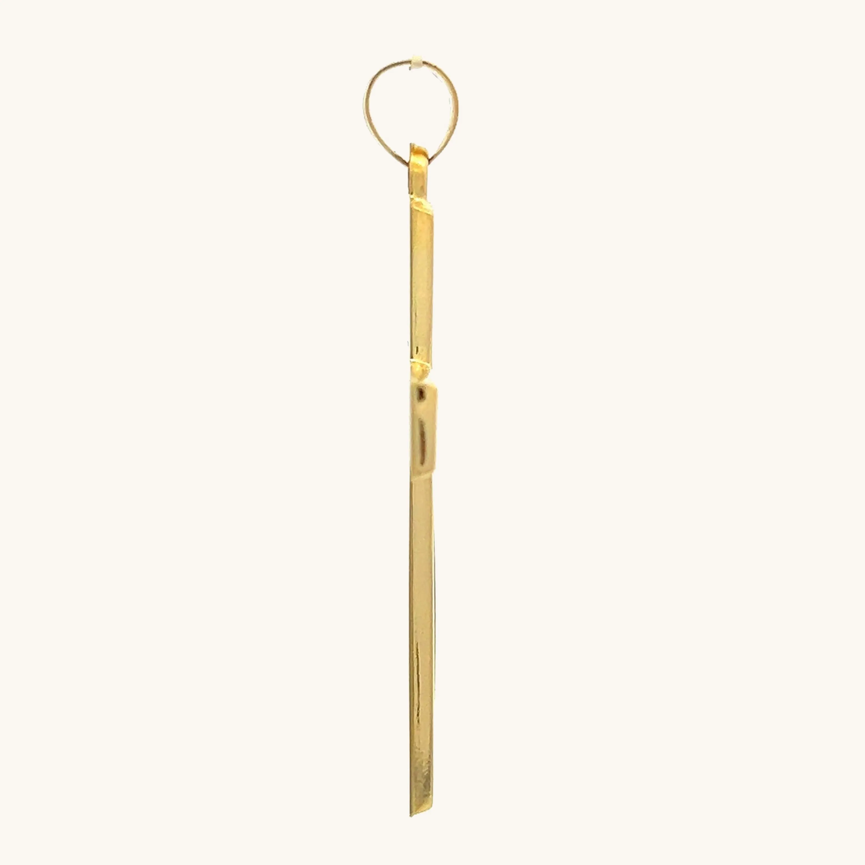 XXL 14K GOLD PLAIN POLISHED CROSS PENDANT