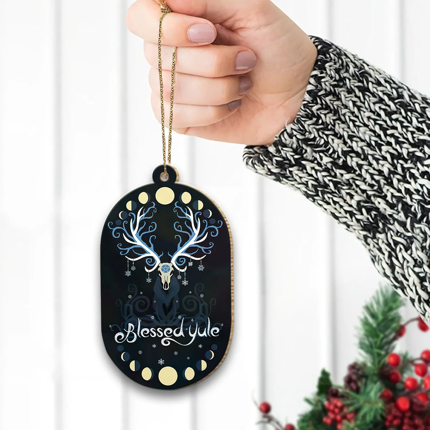 Yule Is Coming Wood Ornament 1609