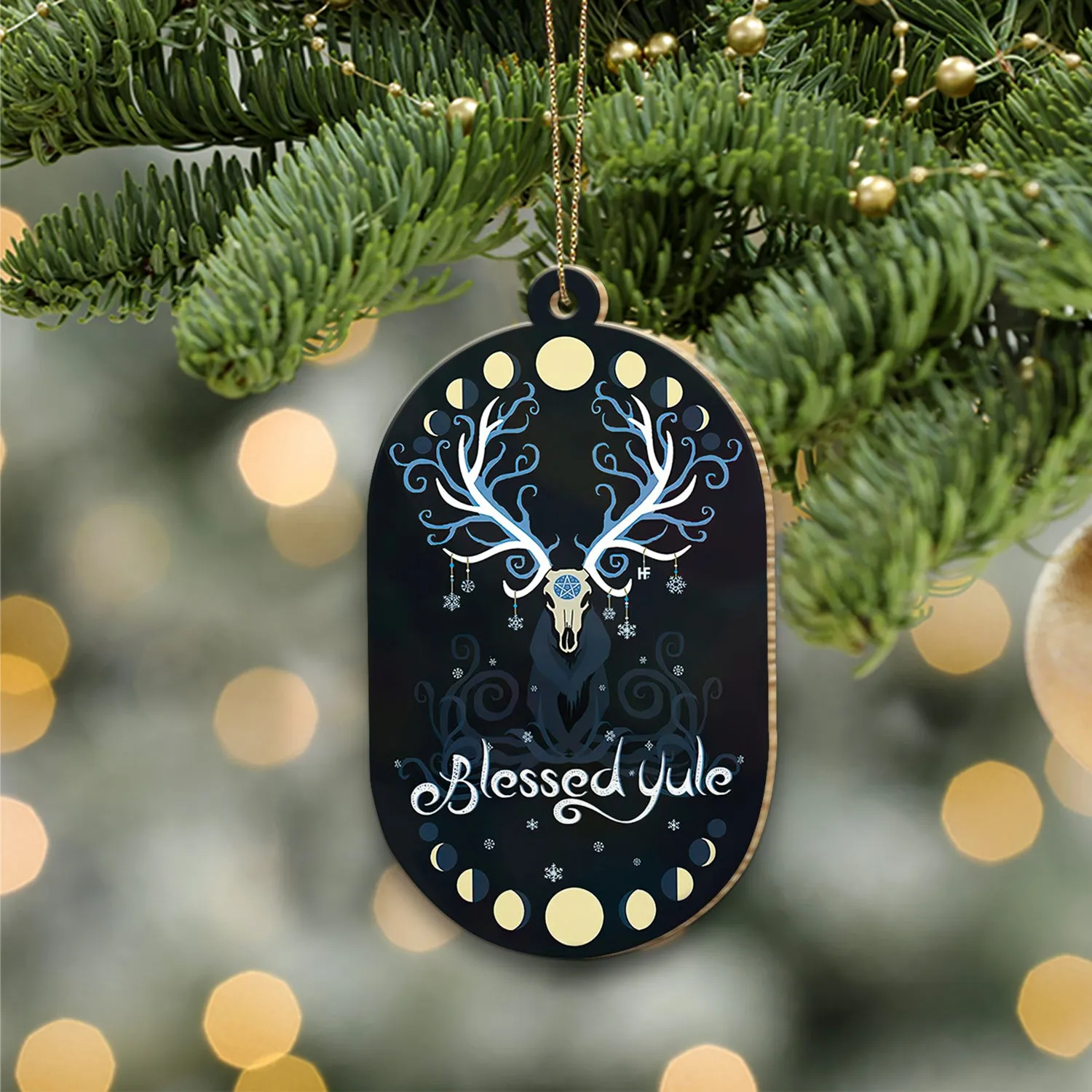 Yule Is Coming Wood Ornament 1609