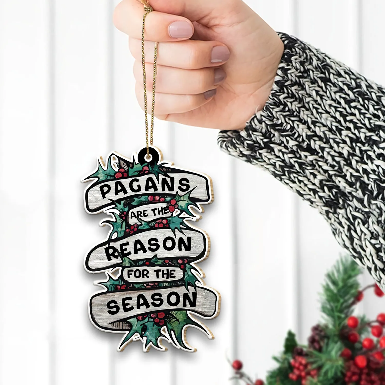 Yule Is Coming Wood Ornament 1610