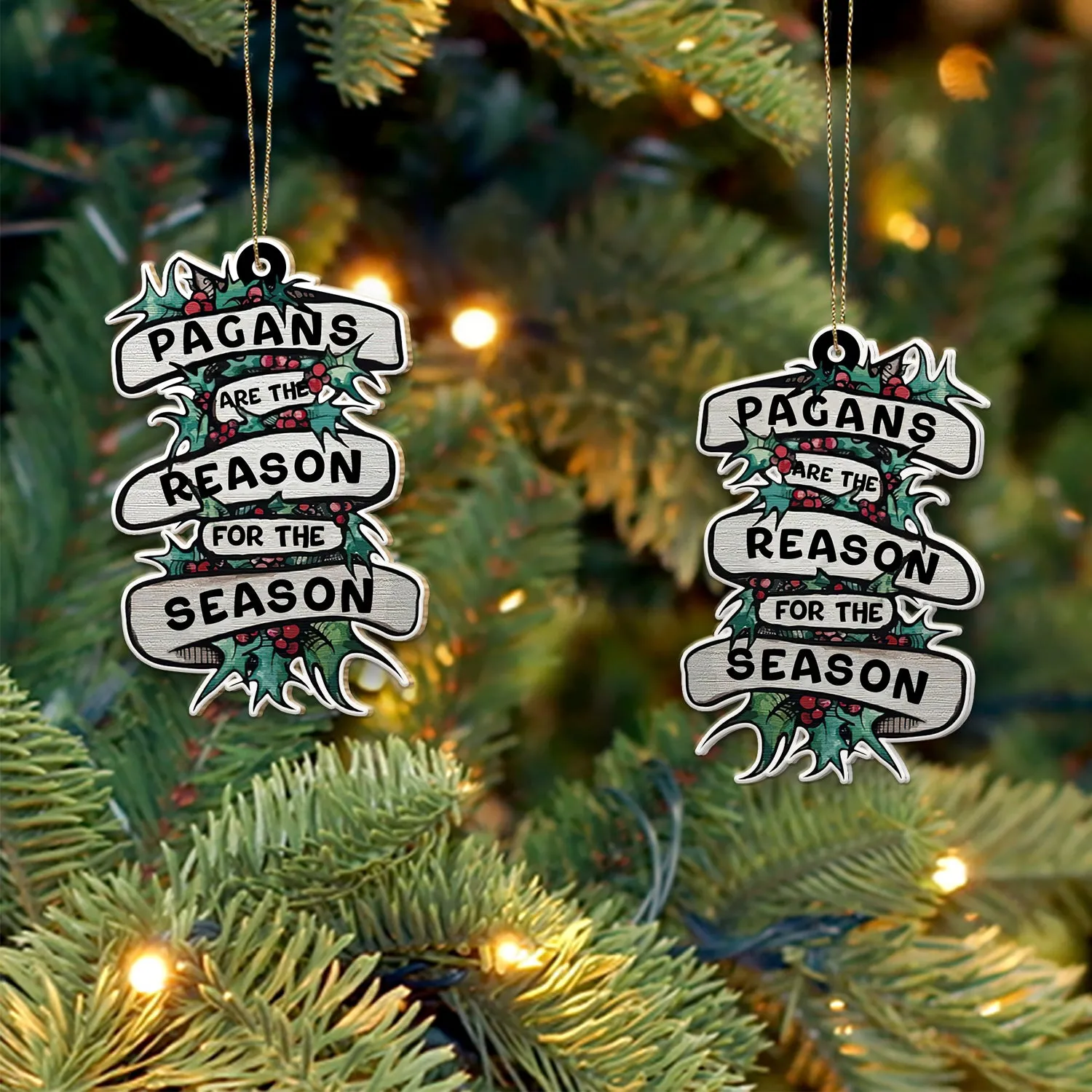 Yule Is Coming Wood Ornament 1610