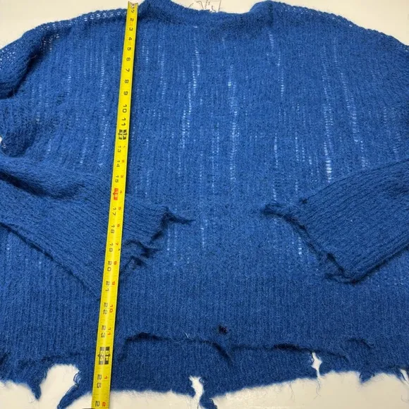 ZARA | Alpaca-Wool Blend Distressed Sweater NWT
