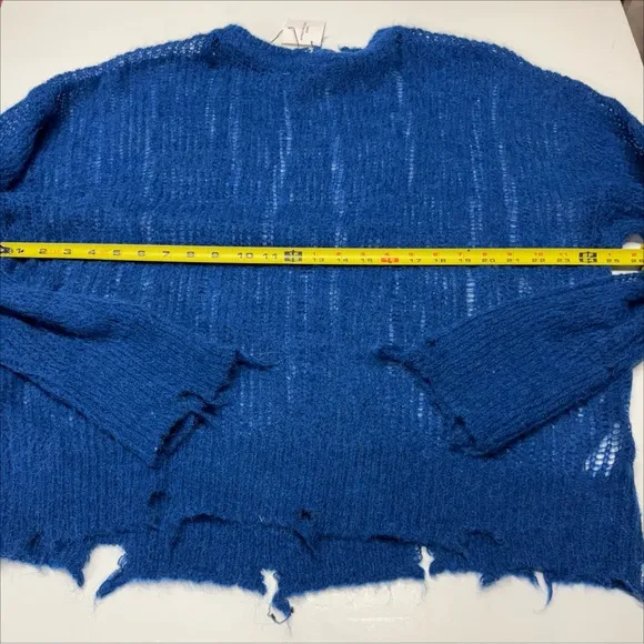 ZARA | Alpaca-Wool Blend Distressed Sweater NWT
