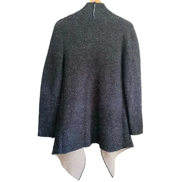 ZARA Knit Supersoft Cozy Wool Blend Drape Front Boho Sweater Cardigan Size S
