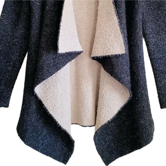 ZARA Knit Supersoft Cozy Wool Blend Drape Front Boho Sweater Cardigan Size S
